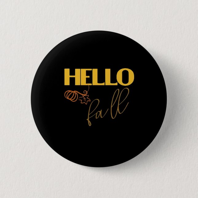 Es ist Herbst, Leute! Herbstliche Blätter Süßer Kü Button (Vorderseite)