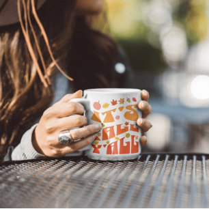 Es ist Herbst, Leute! Kürbis und Herbstlaub, Herbs Kaffeetasse