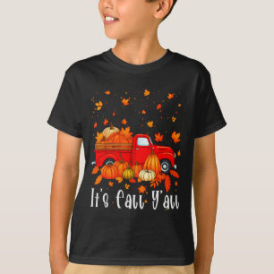 Es ist Herbst, Leute, Kürbiswagen Herbstbaum Hallo T-Shirt
