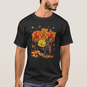 Es ist Herbst, Manchester Terrier Herbstbaum Fal T-Shirt