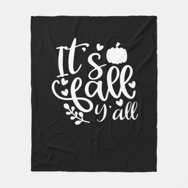 Es ist Herbst! Trendy Graphic Fleecedecke (Vorderseite)