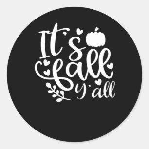 Es ist Herbst! Trendy Graphic Runder Aufkleber