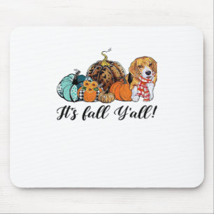 Es ist Herbst Y’all Beagle Niedlicher Hund Lover F Mousepad
