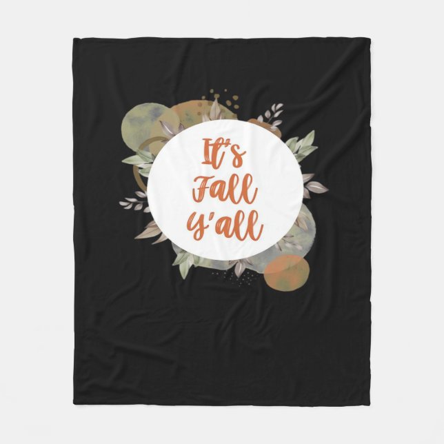 Es ist Herbst Y’all Cool einzigartig Fleecedecke (Vorderseite)