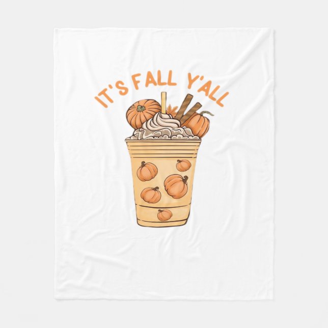 Es ist Herbst Y’all Cool Retro Fleecedecke (Vorderseite)