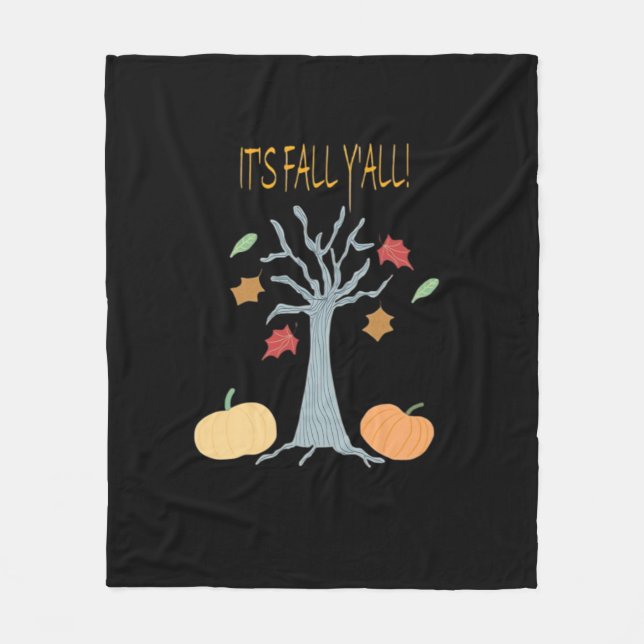 Es ist Herbst Y’all Essential Funny Trendy Fleecedecke (Vorderseite)