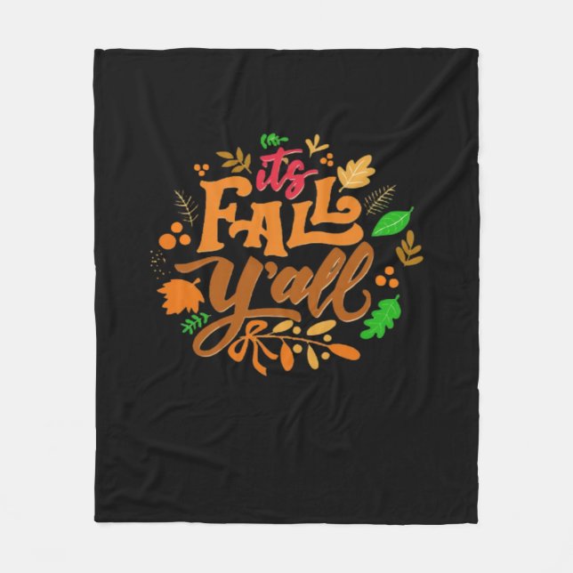Es ist Herbst Y’all Essential Retro Classic Fleecedecke (Vorderseite)