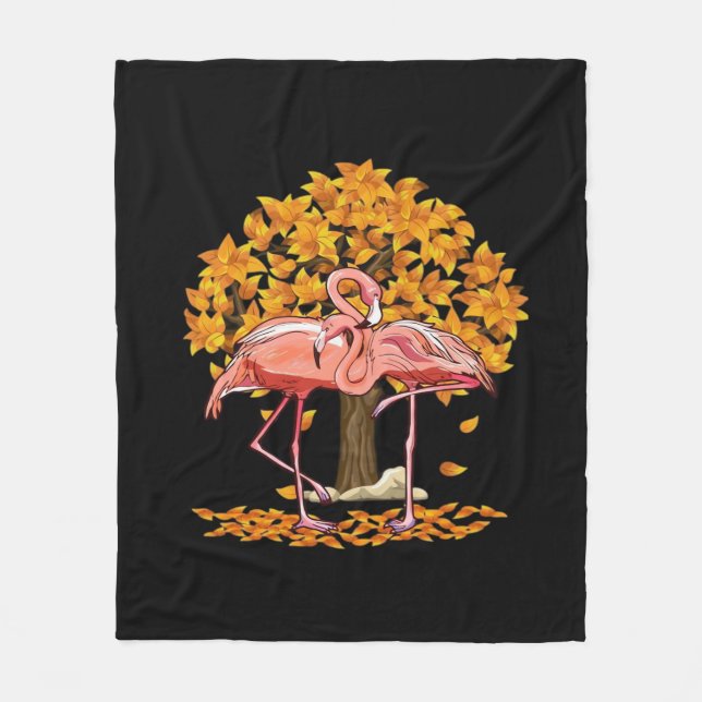Es ist Herbst Y’all Flamingo Erntedank Halloween Fleecedecke (Vorderseite)
