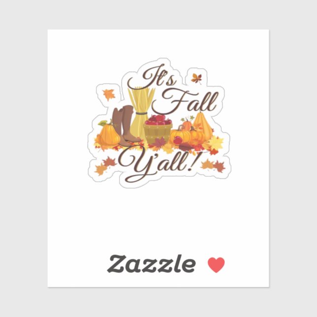 Es ist Herbst Y’all Funny & Cool Retro Aufkleber (Blatt)