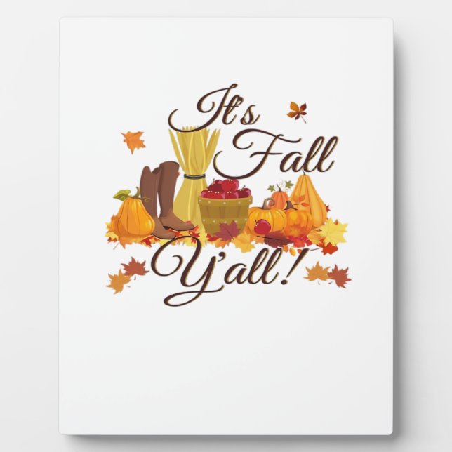 Es ist Herbst Y’all Funny & Cool Retro Fotoplatte (Vorderseite)