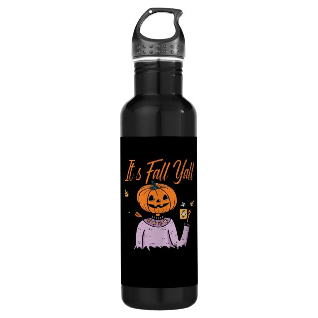 Es ist Herbst Y’all Funny Edelstahlflasche (Vorderseite)