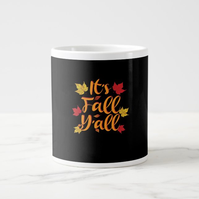 Es ist Herbst Y’all Funny Herbst Basic Classic Jumbo-Tasse (Vorderseite)