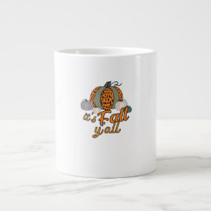 Es ist Herbst Y’all, Funny Pumpkins Leopard Muster Jumbo-Tasse