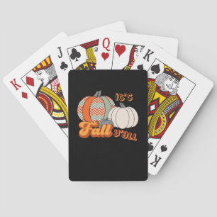 Es ist Herbst Y’all, Funny Pumpkins Zickzack Muste Spielkarten