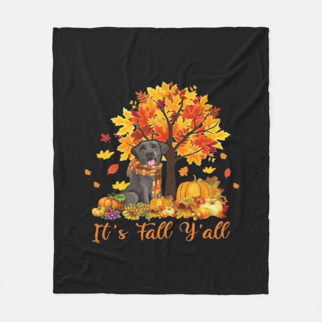 Es ist Herbst Y’all Halloween Erntedank Retro Grap Fleecedecke (Vorderseite)