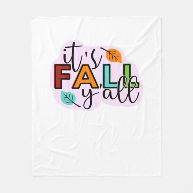 Es ist Herbst Y’all Lässig Funny Fleecedecke (Vorderseite)