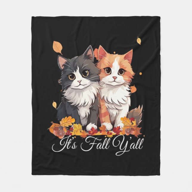 Es ist Herbst Y’all Niedlich Kittens Fleecedecke (Vorderseite)