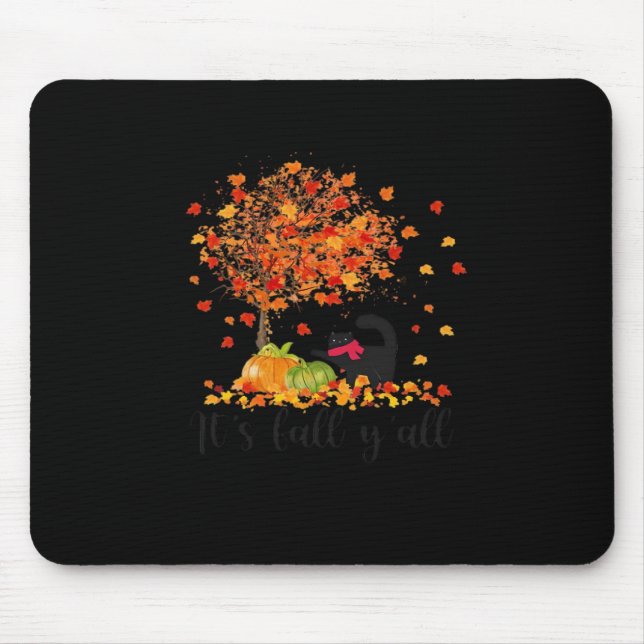 Es ist Herbst Y’all Niedlich Lovers Erntedank Mousepad (Vorne)
