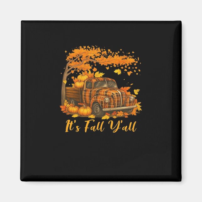 Es ist Herbst Y’all Pumpkin Autumn Tree Hello Fall Magnet (Vorne)