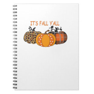 Es ist Herbst Y’all Pumpkin Erntedank Notizblock