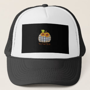 Es ist Herbst Y’all Pumpkin Karierten Design Hallo Truckerkappe