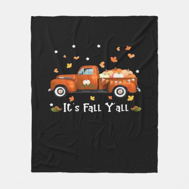 Es ist Herbst Y’all Pumpkins Herbstfall Minimal Sa Fleecedecke (Vorderseite)