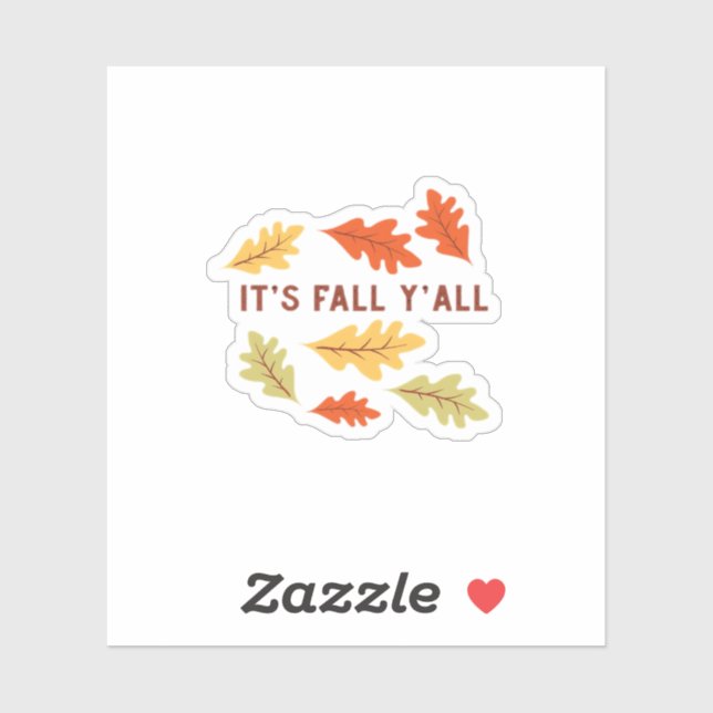 Es ist Herbst Y’all Vintag Classic Aufkleber (Blatt)