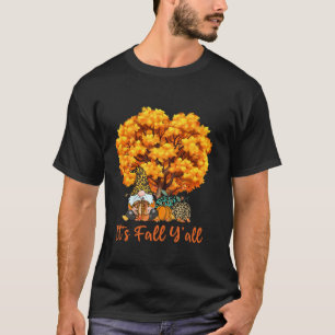 Es ist Herbst Y alle Niedlichen Gnomes Pumpkin Her T-Shirt