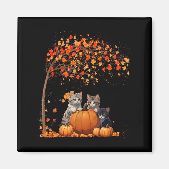 Es ist Herbst Y'all Cat Leaf Fall Baum Hallo Herbs Magnet (Vorne)