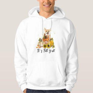 Es ist Herbst Y'all Corgi Pumpkin Erntedank Hoodie
