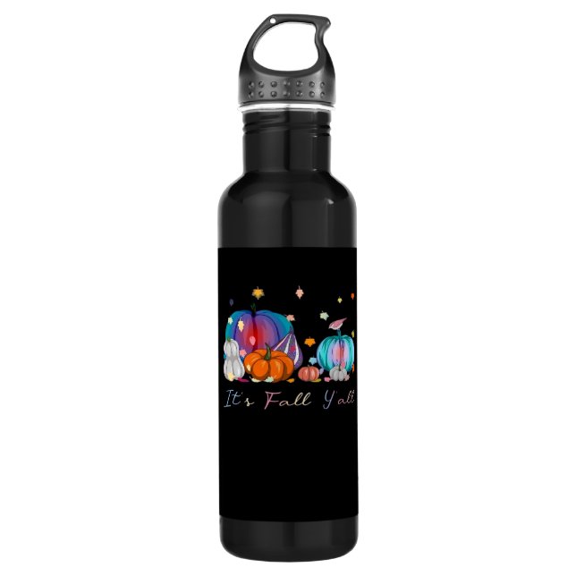 Es ist Herbst Y'all Funny Magic Halloween Pumpkin  Edelstahlflasche (Vorderseite)