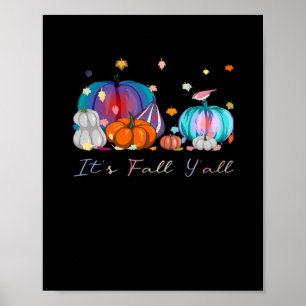 Es ist Herbst Y'all Funny Magic Halloween Pumpkin Poster