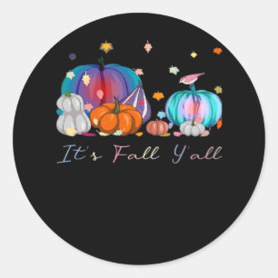 Es ist Herbst Y'all Funny Magic Halloween Pumpkin Runder Aufkleber