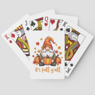 Es ist Herbst Y'all Gnomes Pumpkin Autumn Erntedan Spielkarten