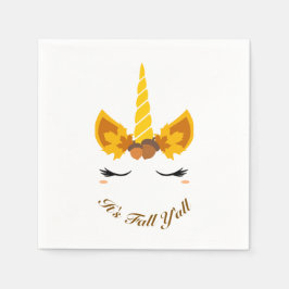 Es ist Herbst Y'all Herbst Einhorn Paper Party Nap Serviette