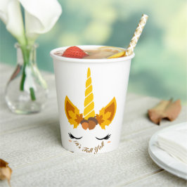 Es ist Herbst Y'all Herbst Einhorn Party Paper Cup Pappbecher