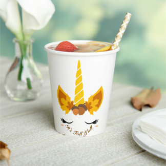 Es ist Herbst Y'all Herbst Einhorn Party Paper Cup Pappbecher