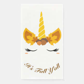 Es ist Herbst Y'all Herbst Einhorn Party Serviette