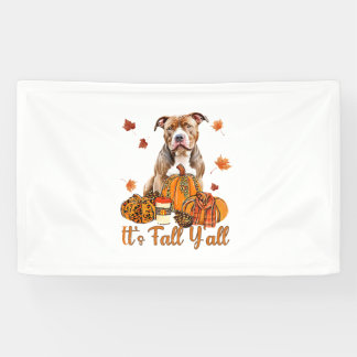 Es ist Herbst Y'all Pitbull Dog Fall Scarf Herbstp Banner