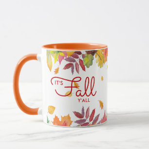 Es ist Herbst Y'alle Herbstrückgänge Personalisi Tasse