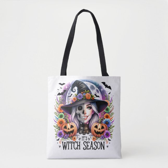 Es ist Hexensaison Halloween-Tasche Tasche (Vorderseite)