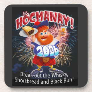 ES IST HOGMANAY! Holt den Whisky und Shortbread he Getränkeuntersetzer
