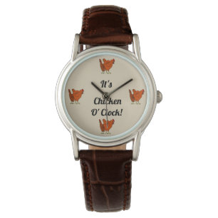 Es ist Hühnchen-Uhr Armbanduhr