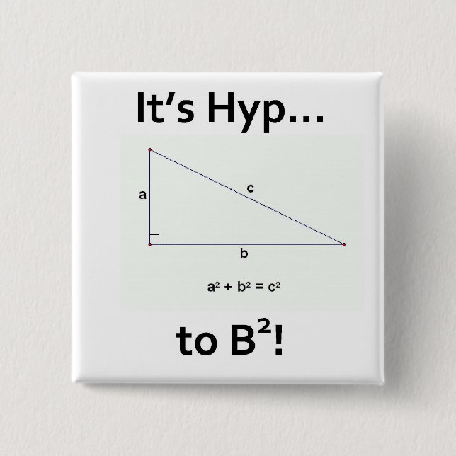 Es ist Hyp… zu quadriertem B! Button (Vorderseite)