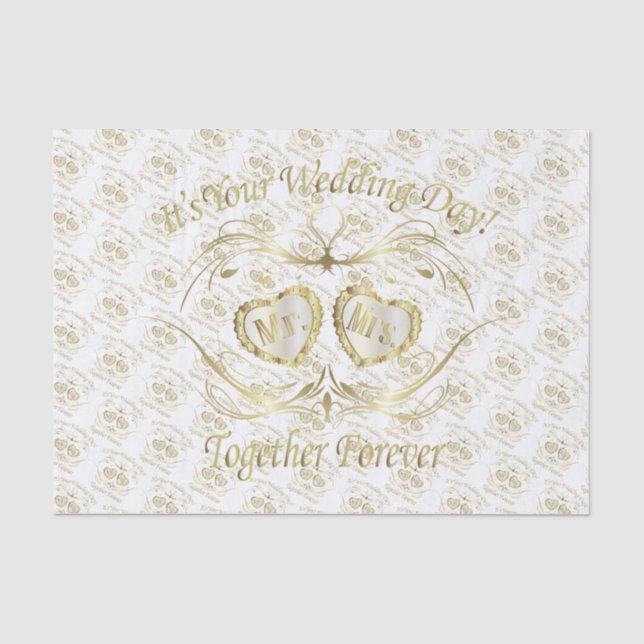 Es ist Ihr Hochzeitstag - Gold Seidenpapier (Vorderseite)