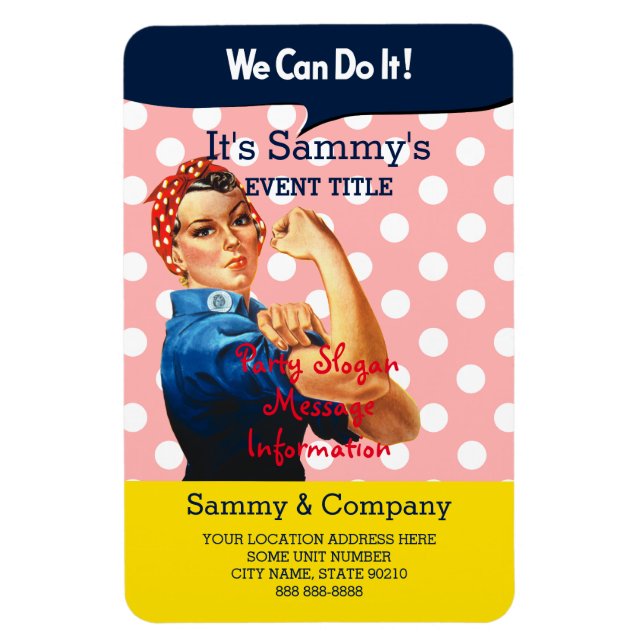 Es ist Ihr Personalisiertes Rosie Party Angebot Magnet (Vertikal)