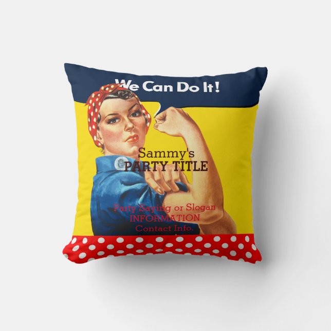 Es ist Ihr Rosie Party, das Crasher es Kissen (Vorderseite)