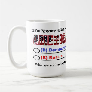 Es ist Ihre Wahl AMERIKA. Für wen stimmen Sie? Kaffeetasse