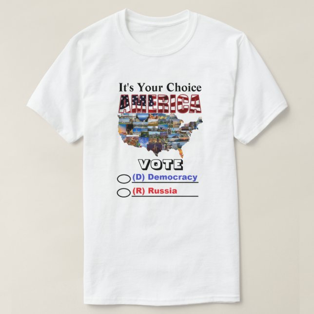 Es ist Ihre Wahl AMERIKA STIMME (D) Demokratie ode T-Shirt (Design vorne)