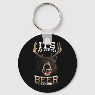 Es ist immer Bieresaison Bär Hirsch Bier Lustiger  Schlüsselanhänger